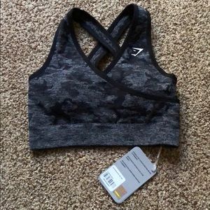 BNWT Gymshark camo sports bra small